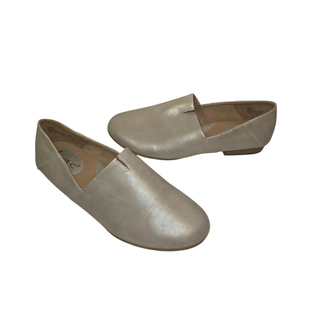 B.o.c Shoes Womens Size 10 Silver Slip On Loafers Comfort Walking Casual